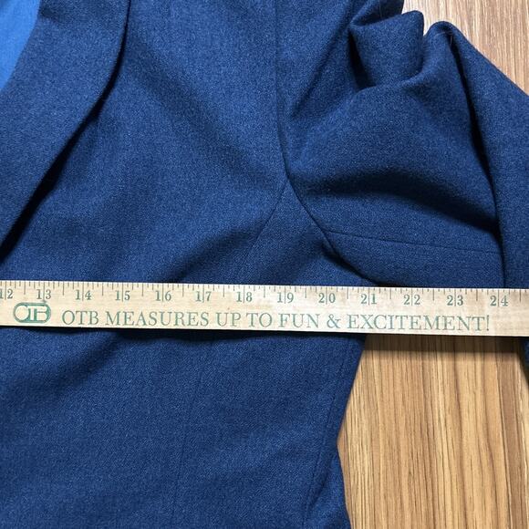 VTG Pendleton Suit Set Blue 100% Virgin Wool Blazer Skirt Career Women’s 14 USA - Picture 6 of 12